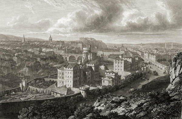 View from Calton Hill, Edinburgh, from 'Select Views of the Principal Cities of Europe, Engraved, Published in London, 1832 by George Cooke - Art Prin on Productcaster.