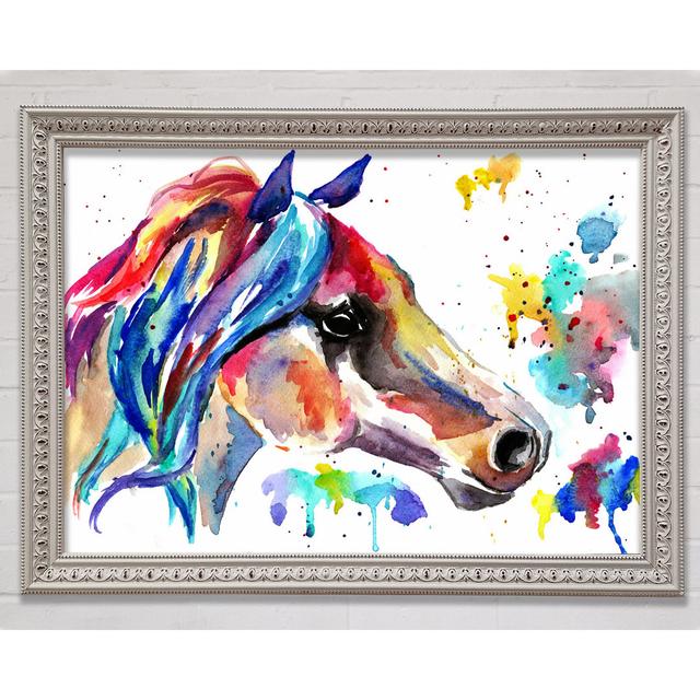 Rainbow Horse - Print Bright Star Size: 100.1cm H x 141.4cm W x 3cm D on Productcaster.