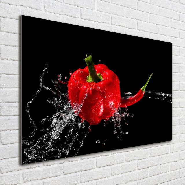 Red Peppers - Unframed Art Prints on Glass Ebern Designs on Productcaster.