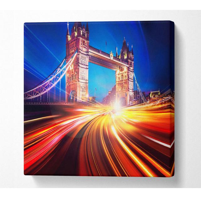 Tower Bridge Speed Of Light 2 - Wrapped Canvas Art Prints Latitude Run Size: 81.3cm H x 81.3cm W x 10cm D on Productcaster.