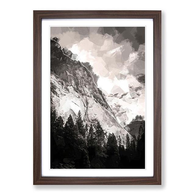 Magnitude of Yosemite in Abstract - Picture Frame Graphic Art Print on MDF East Urban Home Frame Option: Walnut, Size: 76cm H x 50cm W x 2cm D on Productcaster.