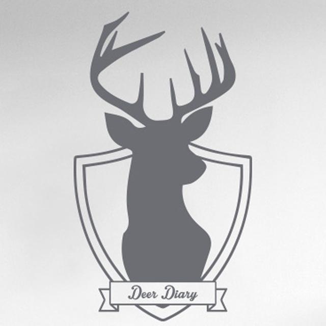 Deer Diary Wall Sticker Maturi Size: Medium, Colour: Grey on Productcaster.