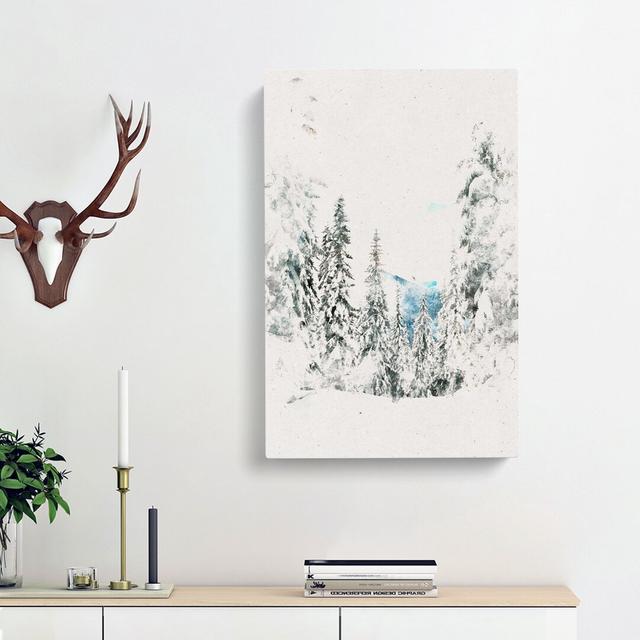 Winter Trail - Wrapped Canvas Painting Print East Urban Home Size: 60cm H x 40cm W x 3cm D on Productcaster.