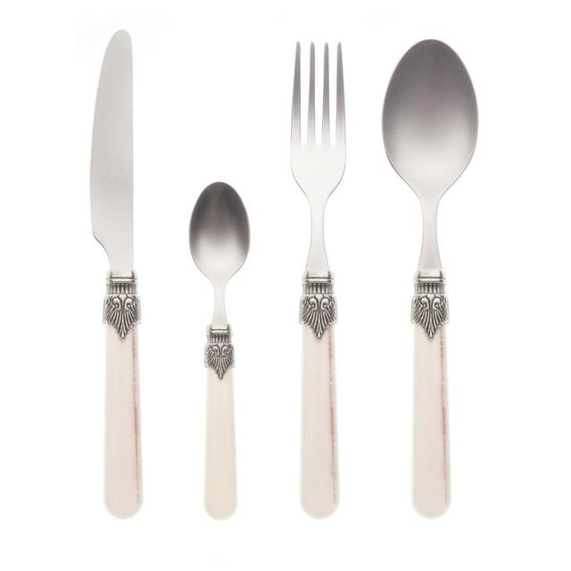 Garlough 24 Piece Cutlery Set, Service for 6 Bloomsbury Market Colour: Beige on Productcaster.