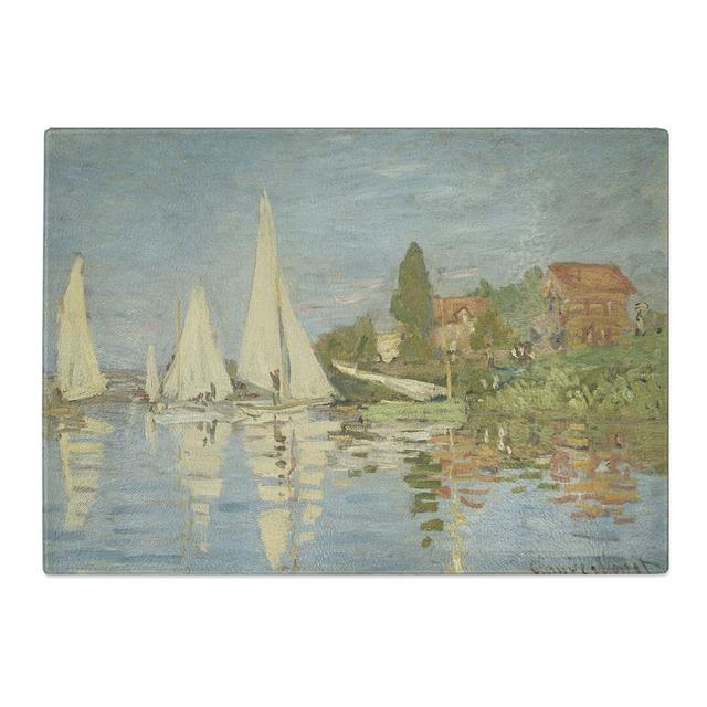 Regattas at Argenteuil by Claude Monet Chopping Board East Urban Home Size: 0.4cm H x 20cm W x 28.5cm L on Productcaster.