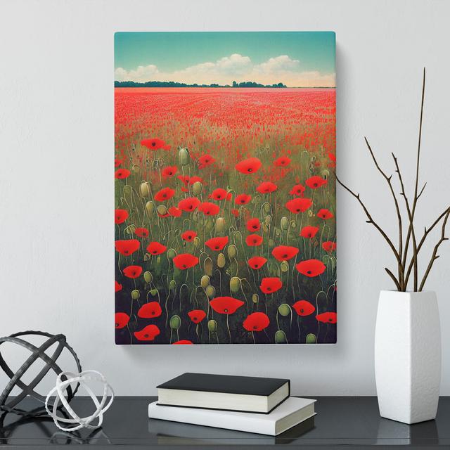 Pyrrhos Poppy Field Vol.3 - Wrapped Canvas Print Marlow Home Co. Size: 76cm H x 50cm W x 3cm D on Productcaster.