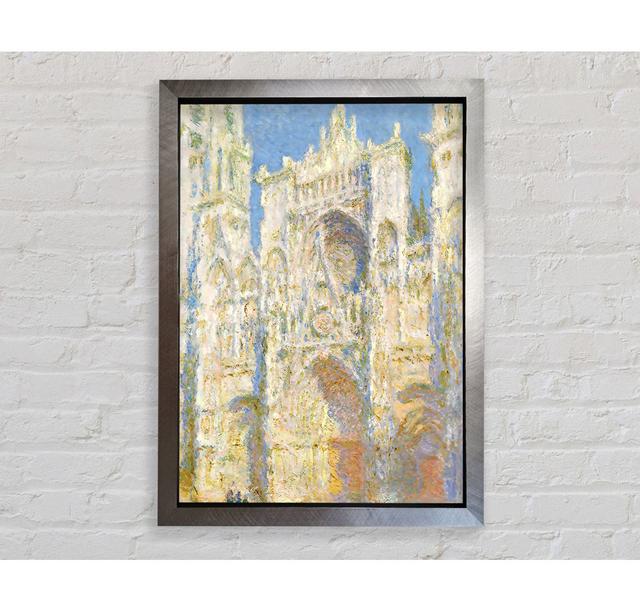 Monet Rouen Cathedral In Sunlight - Single Picture Frame Art Prints Bright Star Size: 84.1cm H x 59.7cm W x 3.4cm D on Productcaster.