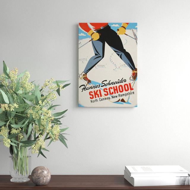 Ski Travel Vintage Advertisement on Canvas Big Box Art Size: 50cm H x 35cm W on Productcaster.