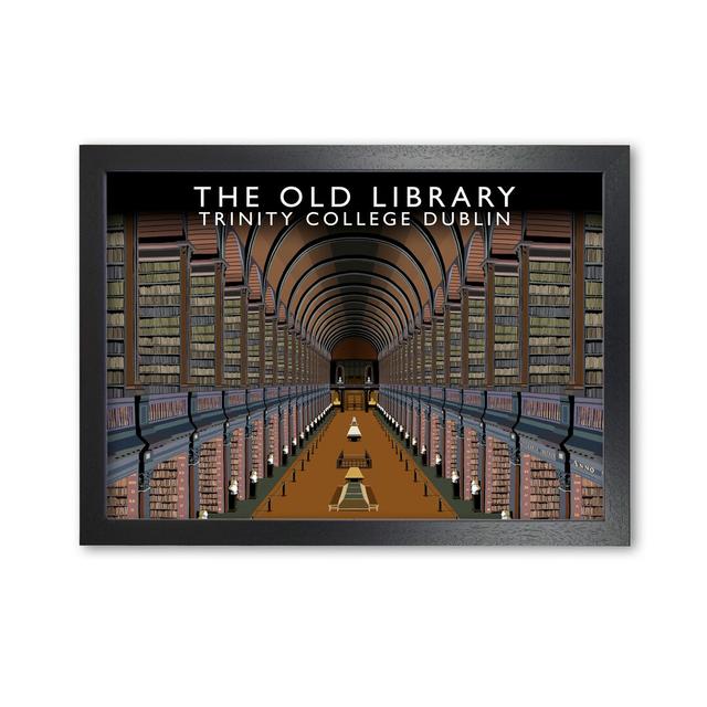 The Old Library Trinity College Dublin by Richard O'Neill - Single Picture Frame Print 17 Stories Size: 297 cm H x 42 cm W, Format: Black on Productcaster.