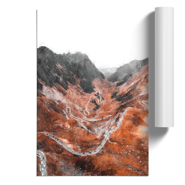 Transfagarasan Highway In Romania - No Frame Print East Urban Home Size: 30cm H x 21cm W x 0.1cm D on Productcaster.