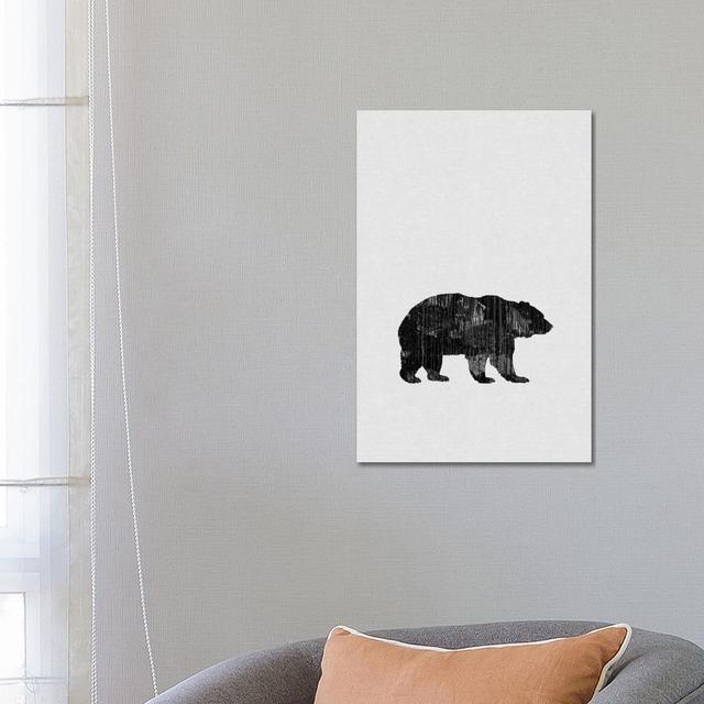 Bear B&W by Orara Studio - Wrapped Canvas Gallery-Wrapped Canvas Giclée Alpen Home Size: 66.04cm H x 45.72cm W x 3.81cm D on Productcaster.