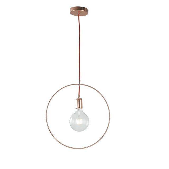 Muniz 1 - Light Rose Gold Unique/Statement Pendant Borough Wharf on Productcaster.