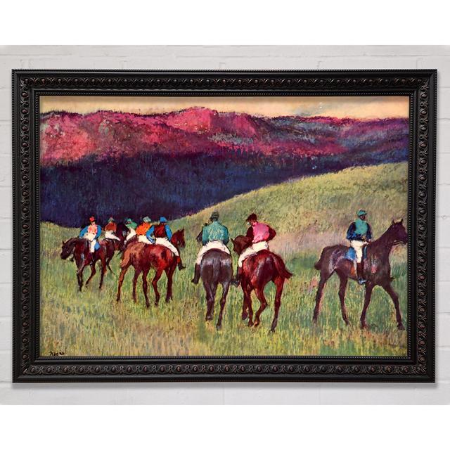 Horse Racing -the Training - Single Picture Frame Print Gracie Oaks Format: Rembrandt Gold Framed Paper, Size: 42cm H x 59.7cm W x 3cm D on Productcaster.