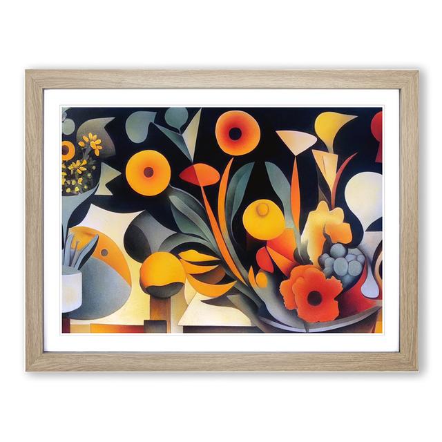 Appealing Flower Market - Picture Frame Graphic Art Marlow Home Co. Format: Oak, Size: 34cm H x 46cm W on Productcaster.