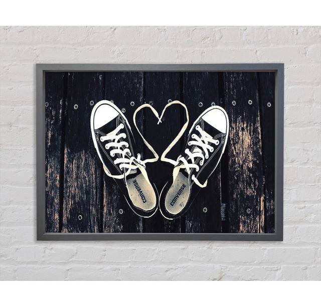 Sneakers Love Framed Print Bright Star Size: 84.1cm H x 118.9cm W x 3.3cm D on Productcaster.