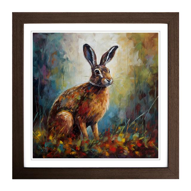 Hare Post-Impressionism No.2 - Print Brambly Cottage Frame Colour: Walnut on Productcaster.