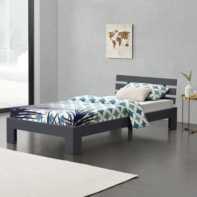 Arbordale Bed Frame Metro Lane Colour: Dark Grey, Size: 90 x 200cm on Productcaster.