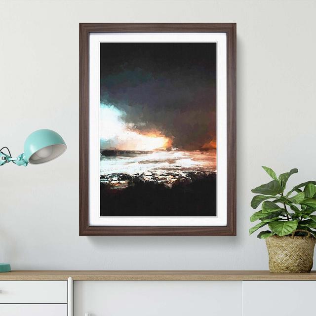 Portstewart in Northern Ireland in Abstract - Picture Frame Graphic Art Print on MDF East Urban Home Frame Option: Walnut, Size: 50cm H x 35cm W x 2cm on Productcaster.