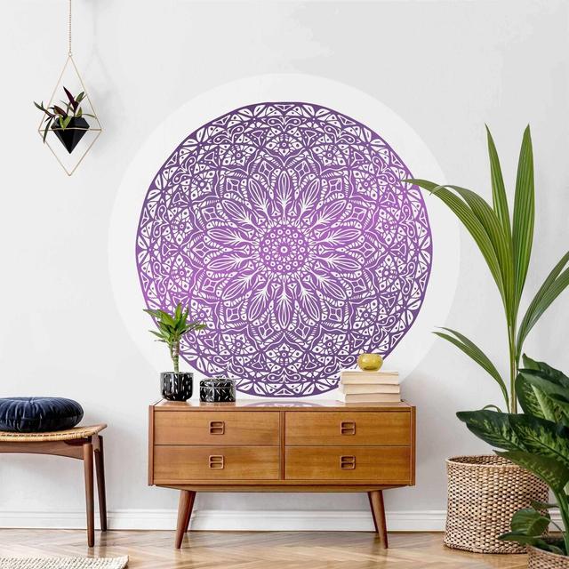 Hamza Matte Peel & Stick Mural Latitude Vive Colour: Purple, Size: 75cm L x 75cm W on Productcaster.