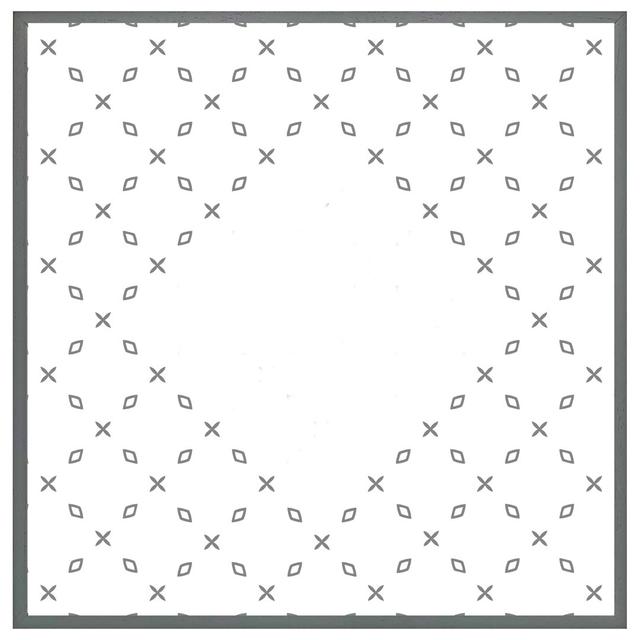 Iarrobino Crosses & Diamonds - Single Picture Frame Art Prints Latitude Run Size: 41cm H x 41cm W x 4cm D, Format: Grey Framed on Productcaster.