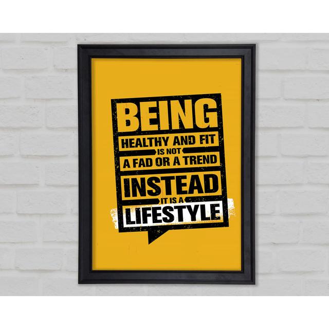 Being Healthy And Fit Framed Print Happy Larry Size: 29.7cm H x 42cm W x 1.5cm D on Productcaster.