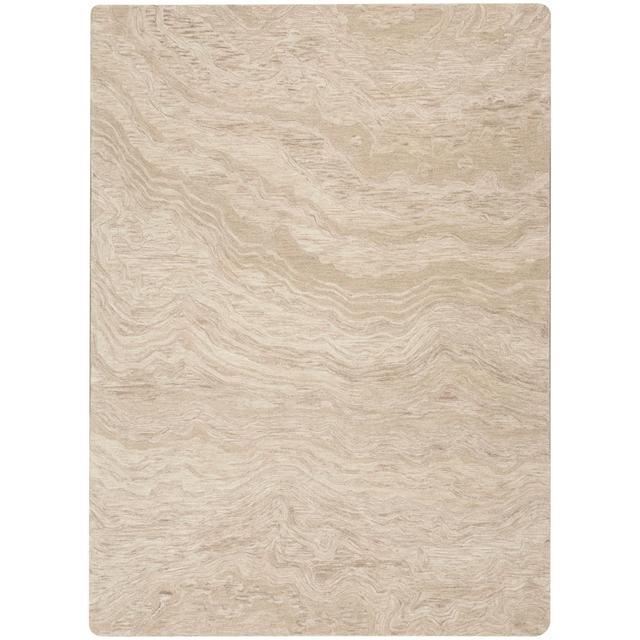 Cahide Abstract Handmade TAUPE Area Rug Metro Lane Rug Size: Rectangle 259 x 351cm on Productcaster.