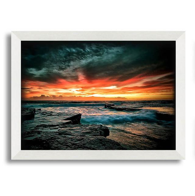 Just After The Storm At Sea Framed Print Wall Art Highland Dunes Size: 21cm H x 29.7cm W on Productcaster.