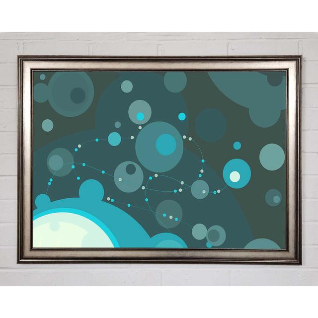 Turquoise Splash - Single Picture Frame Art Prints Ivy Bronx Size: 84.1cm H x 118.9cm W on Productcaster.