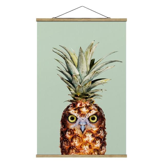 Pineapple with owl by Jonas Loose - Graphic Art Print Maturi Size: 75cm H x 50cm W x 0.3cm D on Productcaster.