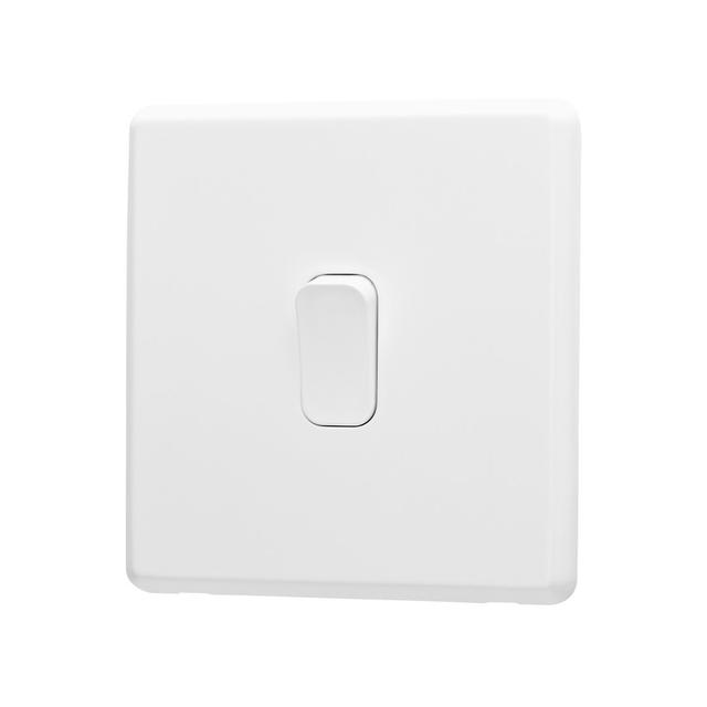 Achol 1G 2W Light Switch Symple Stuff Colour: Ice White on Productcaster.