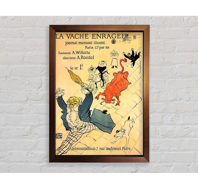 Toulouse Lautrec La Vache Enragee Framed Print Happy Larry Size: 118.9cm H x 84.1cm W x 3.4cm D on Productcaster.