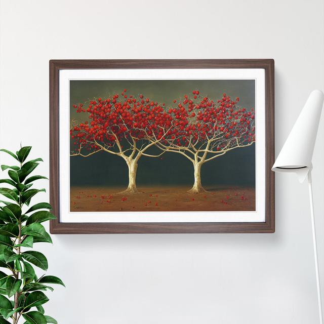 Beauteous Apple Trees - Picture Frame Graphic Art ClassicLiving Size: 34cm H x 46cm W x 2cm D, Format: Walnut on Productcaster.