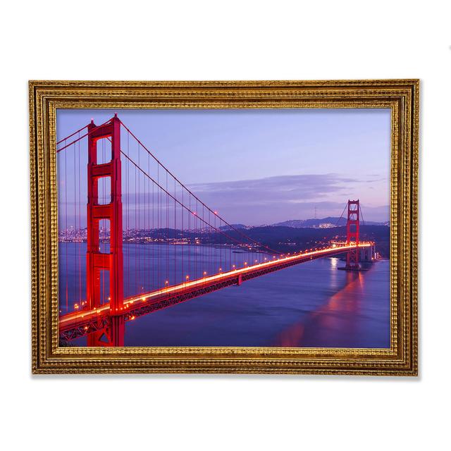 Golden Gate Bridge Twilight - Print Ebern Designs Size: 42cm H x 59.7cm W on Productcaster.