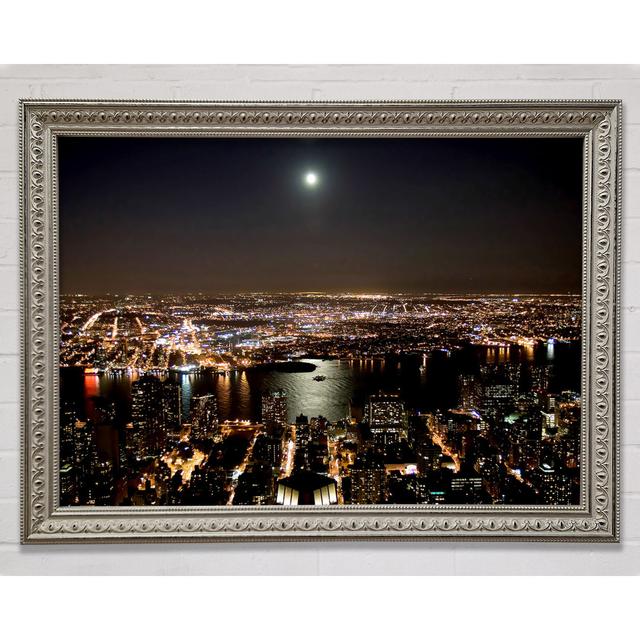 City Harbour Moonlight - Print Bright Star Size: 42cm H x 59.7cm W x 3cm D on Productcaster.