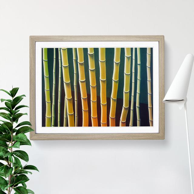 Fascinating Bamboo Forest - Single Picture Frame Print 17 Stories Size: 25cm H x 34cm W x 2cm D, Frame Colour: Oak on Productcaster.