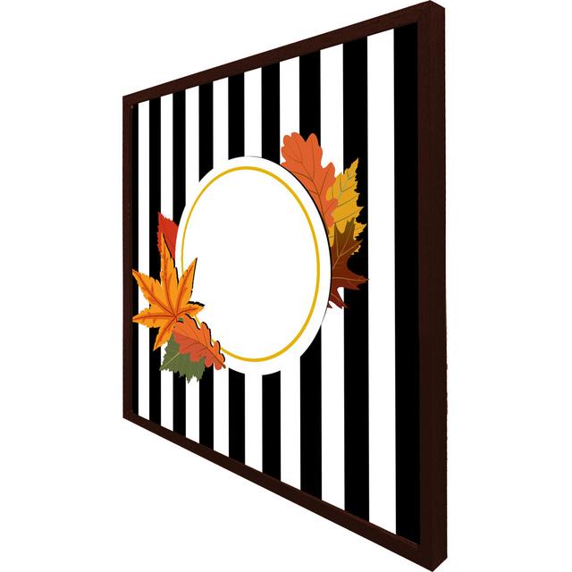 Menands Black Stripes, Autumn Leaves - Single Picture Frame Art Prints Fairmont Park Frame Colour: Black Framed, Size: 51cm H x 51cm W x 4cm D on Productcaster.