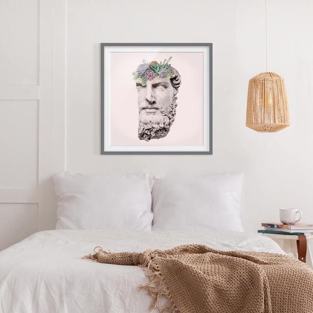 Gerahmtes Poster Head with Succulents von Jonas Loose ClassicLiving Rahmenauswahl: Grau gerahmt on Productcaster.