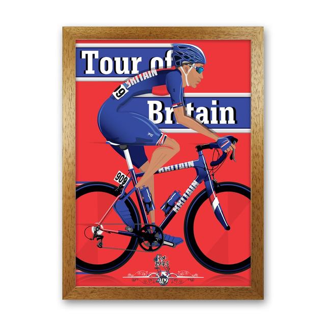 Tour De Britain - Single Picture Frame Print 17 Stories Size: 60cm H x 42cm W x 3cm D, Frame Option: Oak Framed on Productcaster.