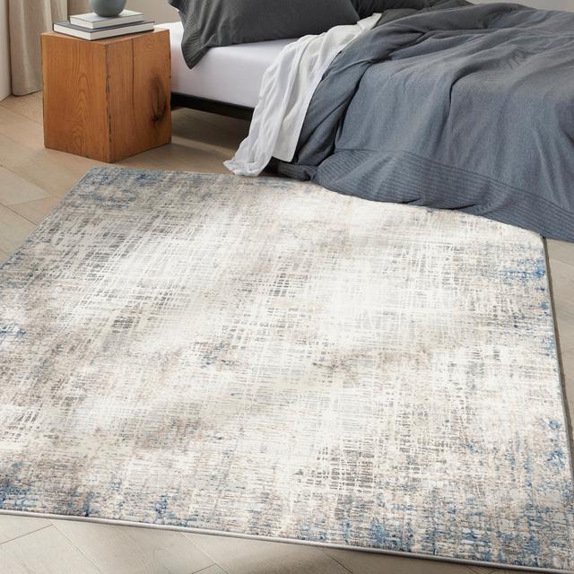 CK022 INFINITY Persian Blue Area Rug Calvin Klein Rug Size: Rectangle 274 x 366cm on Productcaster.