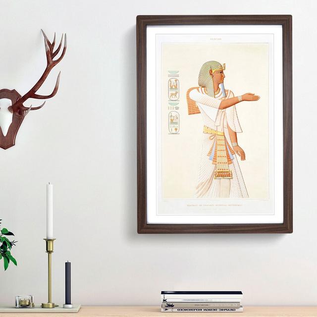 Pharaoh Merneptah-Hotephimat by Emile Prisse D'avennes - Picture Frame Painting Print East Urban Home Frame Option: Walnut Framed, Size: 65cm H x 48cm on Productcaster.