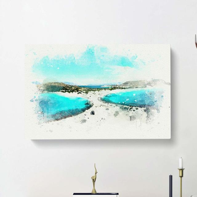 Beaches in Lakonia Greece in Abstract - Wrapped Canvas Graphic Art Print East Urban Home Size: 50cm H x 76cm W x 3cm D on Productcaster.