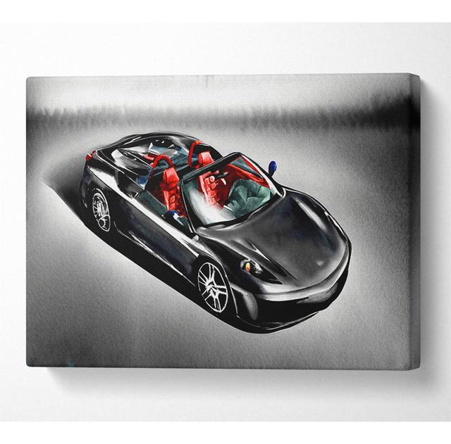 Ferrari Silver - Kunstdrucke auf Leinwand - Wrapped Canvas ModernMoments Größe: 101,6 cm H x 142,2 cm B x 10 cm T on Productcaster.