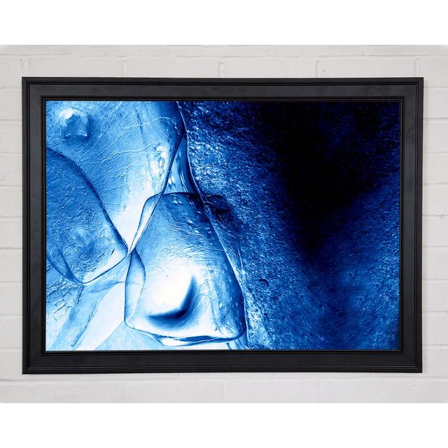 Blue Ice Framed Print Highland Dunes Size: 59.7cm H x 84.1cm W on Productcaster.