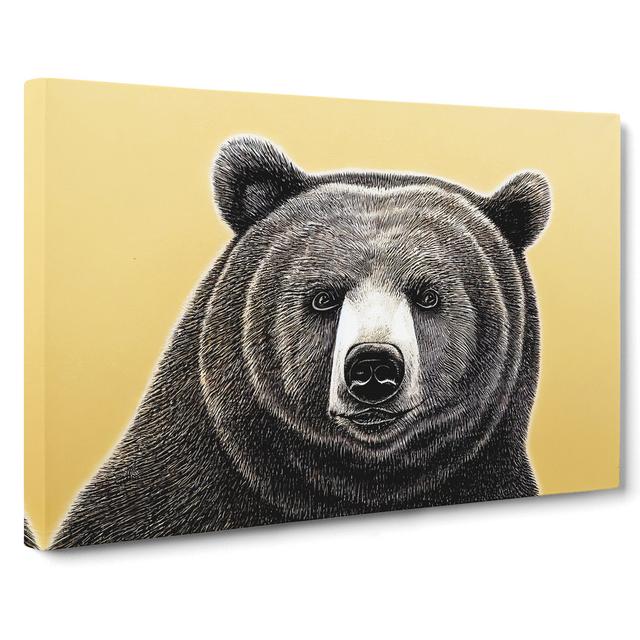 The Interesting Bear - Wrapped Canvas Graphic Art Alpen Home Size: 40cm H x 60cm W x 3cm D on Productcaster.