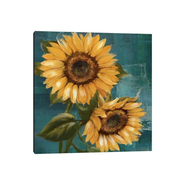 Sunflower II by Conrad Knutsen - Painting Print on Canvas Brambly Cottage Format: Wrapped Canvas, Size: 30.48cm H x 30.48cm W x 1.91cm D on Productcaster.