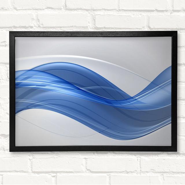 The Flow Of Blue Serenity - Closed Corner Frame Art Prints on Wood Metro Lane Size: 59.7cm H x 84.1cm W on Productcaster.