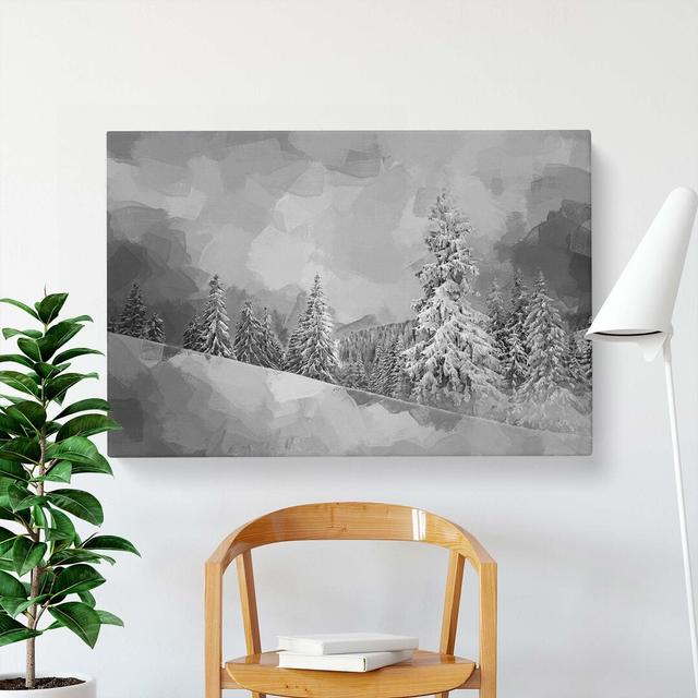 Mystical Woods in Abstract - Wrapped Canvas Painting Print East Urban Home Size: 35cm H x 50cm W x 3cm D on Productcaster.