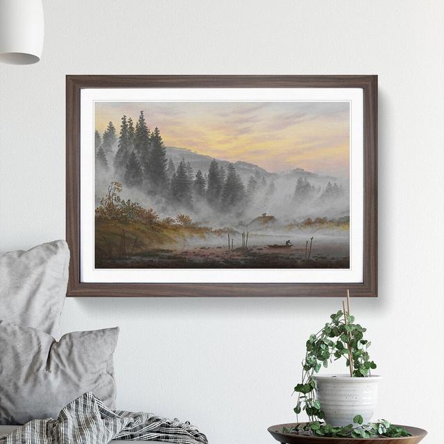 The Morning by Caspar David Friedrich - Picture Frame Painting East Urban Home Size: 27cm H x 36cm W x 2cm D, Frame Option: Walnut Framed on Productcaster.