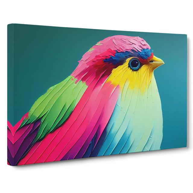 Colourful Bird Vol.3 - Wrapped Canvas Graphic Art Marlow Home Co. Size: 35cm H x 50cm W x 3cm D on Productcaster.