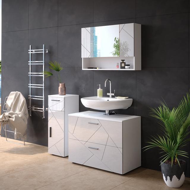 Bernando Bathroom Storage Furniture Set Brayden Studio Finish: White on Productcaster.